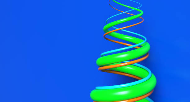 3d rendering, abstract futuristic background.spiral tunnel