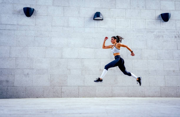 istock Woman athlete jumping during exercising 1324437570