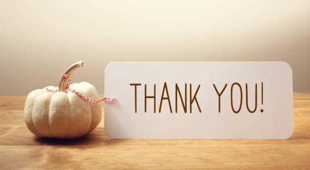 istock Thank you message with a small pumpkin 1324440206
