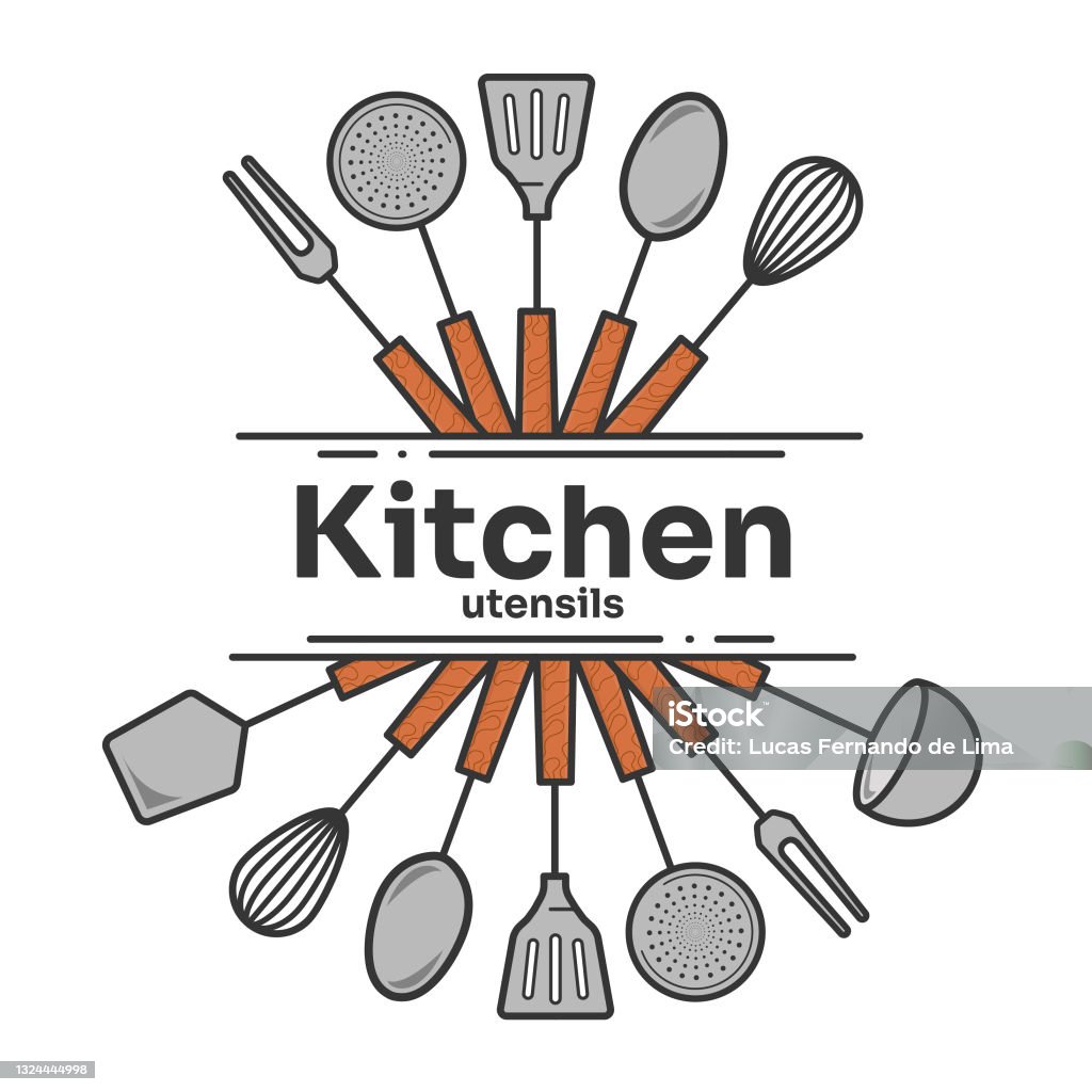 Cooking Tools Logo Kitchen Utensils For Logo Stock Illustration - Download Image Now ...