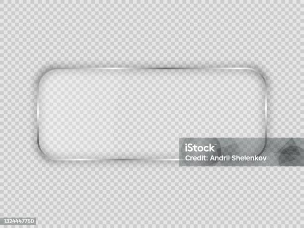 Frame Plate Rectangular Glass Plate In Rounded Rectangular Frame Stock Illustration - Download ...