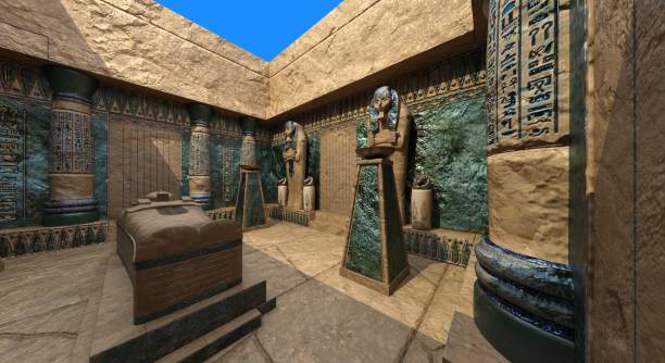 istock Pharaoh's tomb in the pyramid 3d illustration 1324449583