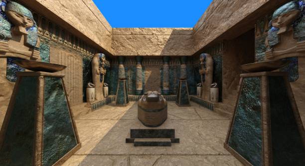 istock Pharaoh's tomb in the pyramid 3d illustration 1324449584