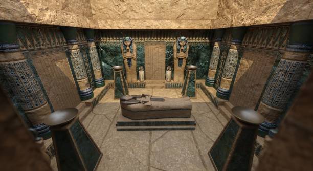 istock Pharaoh's tomb in the pyramid 3d illustration 1324449591