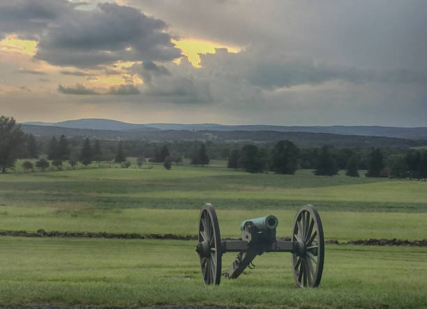 обзор геттисберга - gettysburg national military park стоковые фото и изображения