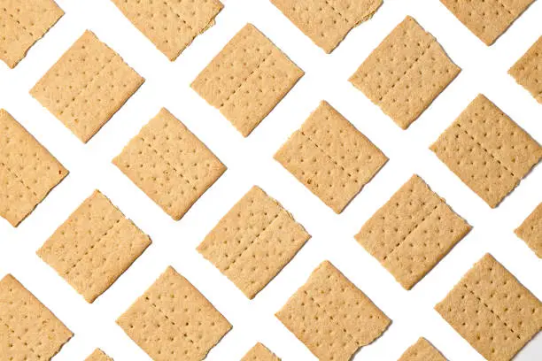 Photo of Pattern of graham crackers squares.