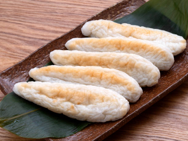 istock Japanese Sasa Kamaboko on a plate 1324464221
