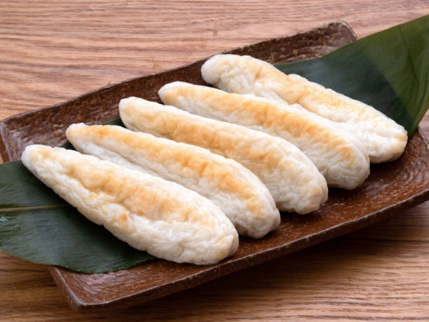 Japanese Sasa Kamaboko on a plate