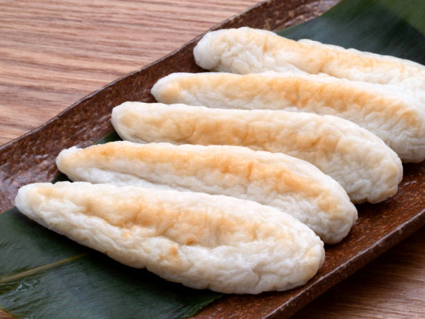 istock Japanese Sasa Kamaboko on a plate 1324464224