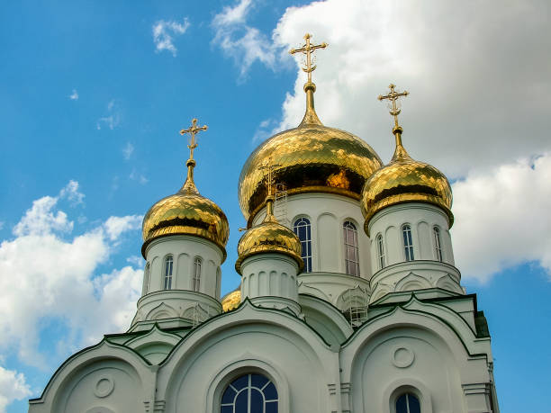 Domes of the Orthodox Church in Russia Domes of the Orthodox Church in Russia - the city of Tambov tambov oblast photos stock pictures, royalty-free photos & images