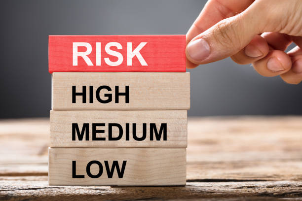 istock Hand Building Risk Concept With Wooden Blocks 1324469655