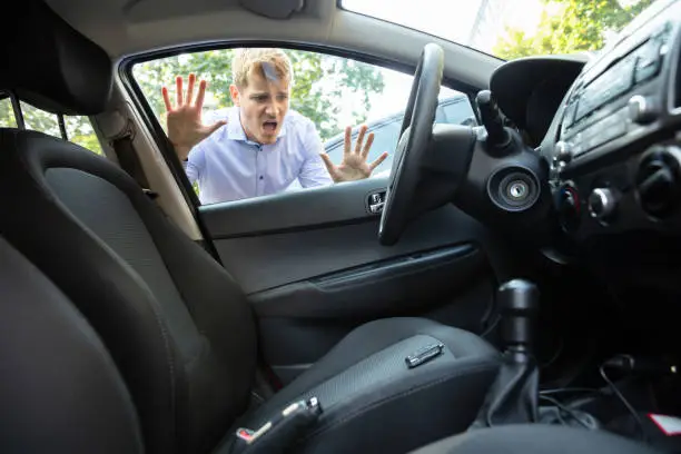 Photo of Man Forgot His Key Inside Car