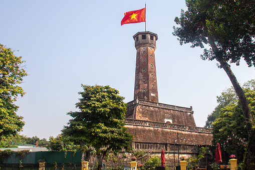 Flagtower on Dien Bien Phu street in Hanoi
