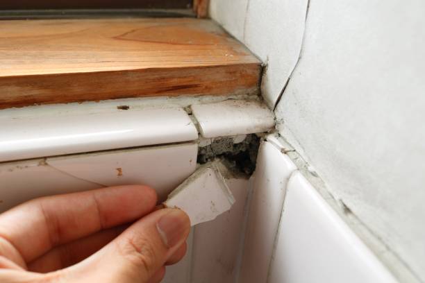 istock Cracking of tiles due to earthquake 1324482776