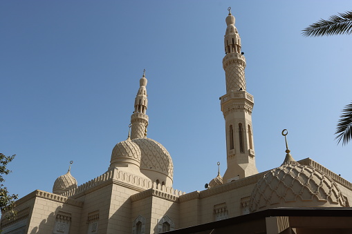 The Towers and domes of the Jumeirah Mosque. Dubai