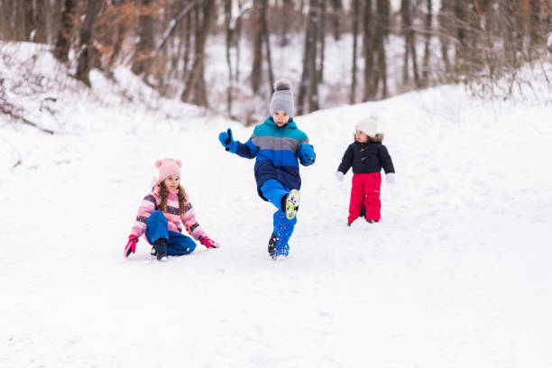 istock Children having fun on the snow 1324493060