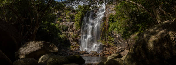istock Trevethan Falls is a remote idylicfreswater waterfall with a rock pool at its base located near Cooktown in far north queensland. Cooktown, Quensland, Australia 1324500043
