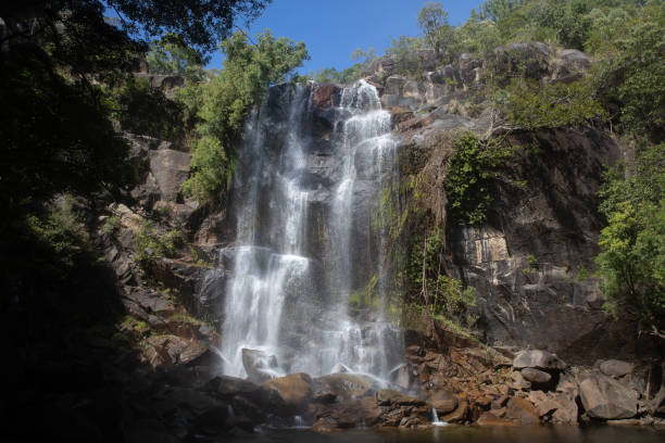 istock Trevethan Falls is a remote idylicfreswater waterfall with a rock pool at its base located near Cooktown in far north queensland. Cooktown, Quensland, Australia 1324500795