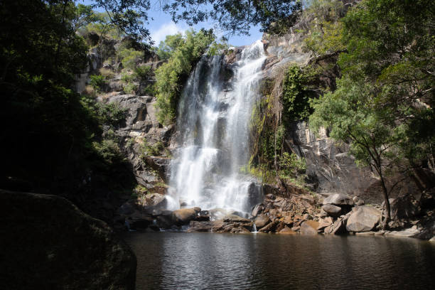 istock Trevethan Falls is a remote idylicfreswater waterfall with a rock pool at its base located near Cooktown in far north queensland. Cooktown, Quensland, Australia 1324500796