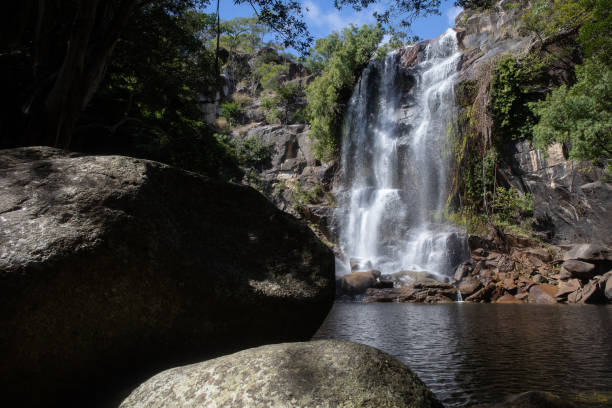 istock Trevethan Falls is a remote idylicfreswater waterfall with a rock pool at its base located near Cooktown in far north queensland. Cooktown, Quensland, Australia 1324500896