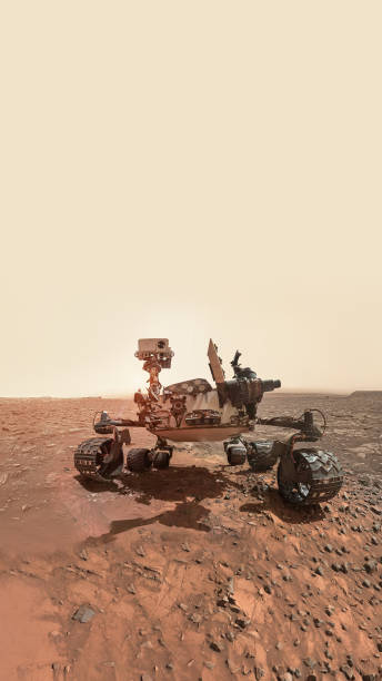 istock Rover on Mars surface. Exploration of red planet. Space station expedition. Perseverance. Expedition of Curiosity. Elements of this image furnished by NASA 1324502857
