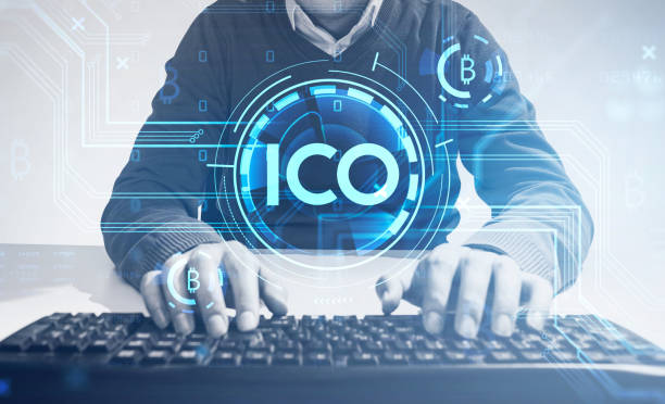 istock Businessman hands on keyboard, ICO icon and bitcoin 1324502960