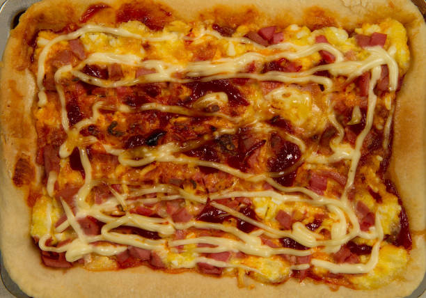 Homemade Pizza Rectangular Pizza Rectangle Stock Photos, Pictures & Royalty-Free Images - iStock