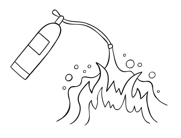 Drawing Of A Fire Extinguishers Illustrations, Royalty-Free Vector Graphics  & Clip Art - iStock