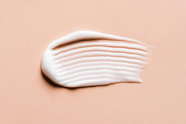 istock Face or body cream hair balm swatch 1324516537