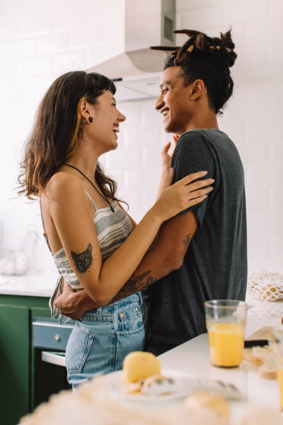 istock Happy couple in a kitchen 1324517241