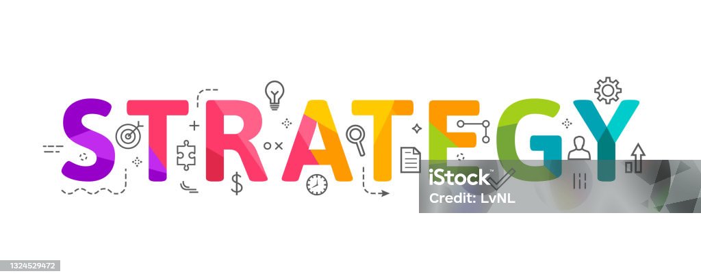 Strategy Lettering Strategy Concept Word Lettering Typography Stock Illustration ...
