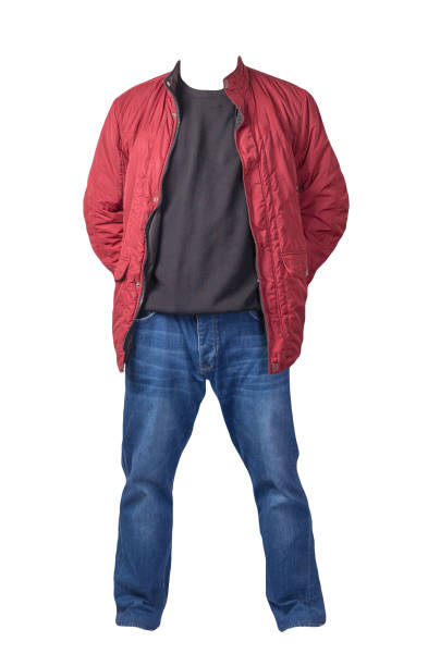 istock jacket, sweater and blue jeans isolated on white background. casual clothes 1324536435