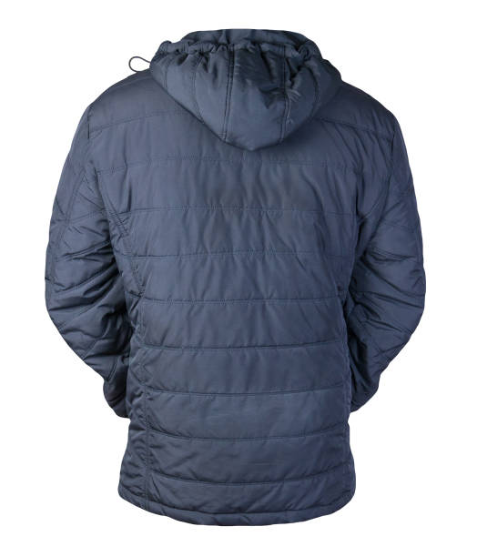 istock Men's jacket in a hood isolated on a white background. Windbreaker jacket 1324536503