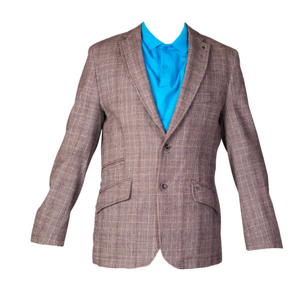 istock Jacket with buttons and a T-shirt with a collar and buttons isolated on a white background. 1324536513
