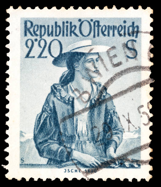 istock Austria postage stamp, depicting folk costume, Year 1948 1324539320