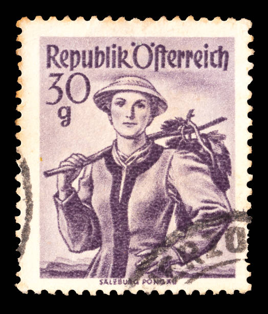 istock Austria postage stamp, depicting folk costume, Year 1948 1324539345