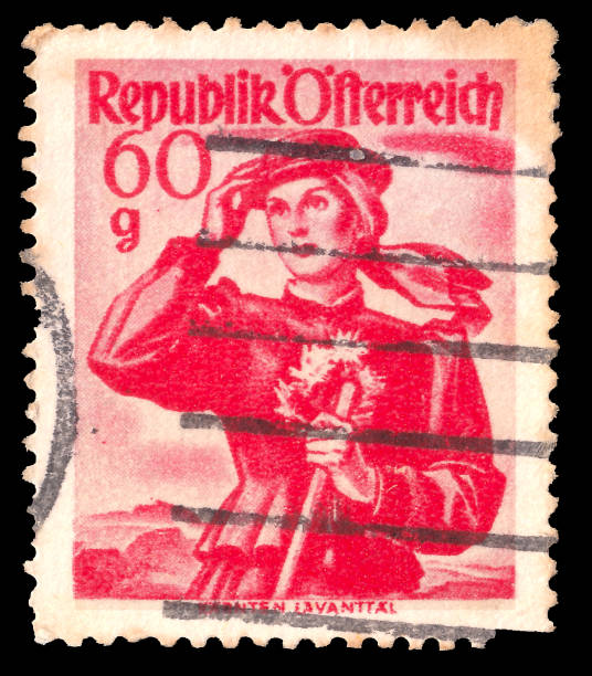 istock Austria postage stamp, depicting folk costume, Year 1948 1324539355