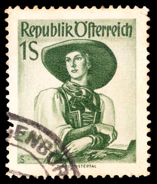 istock Austria postage stamp, depicting folk costume, Year 1948 1324539368