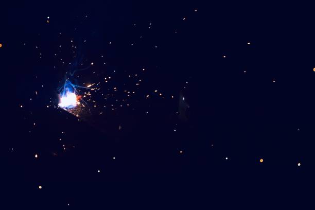 istock Fires flames of welding at night photo 1324546800