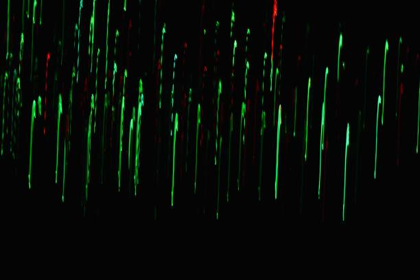 istock Illuminated glowing green lights unique photo 1324549211