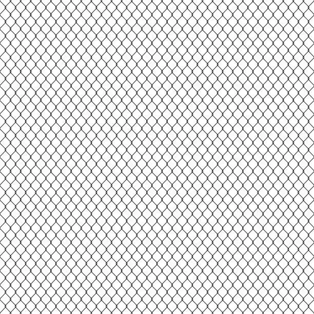 Vector illustration of Fence, inclosure, secure, nested, connection