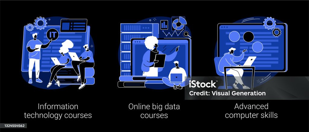 Computer Training Abstract Image It Specialist Training Abstract Concept Vector Illustrations Stock ...