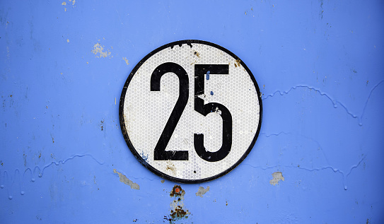 Speed limit twenty five in truck, vehicle and travel transport