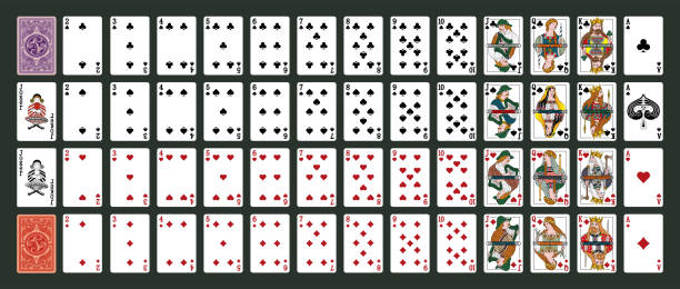 istock Irland playing cards, simplified version. Poker set with isolated cards. Poker playing cards, full deck. 1324565895