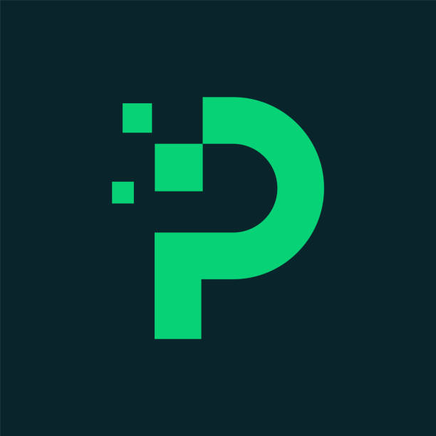Letter P logo design icon Letter P logo design icon letter p stock illustrations