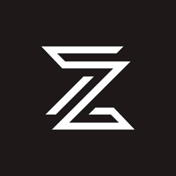 z-buchstaben-liner-logo-design - letter z stock-grafiken, -clipart, -cartoons und -symbole