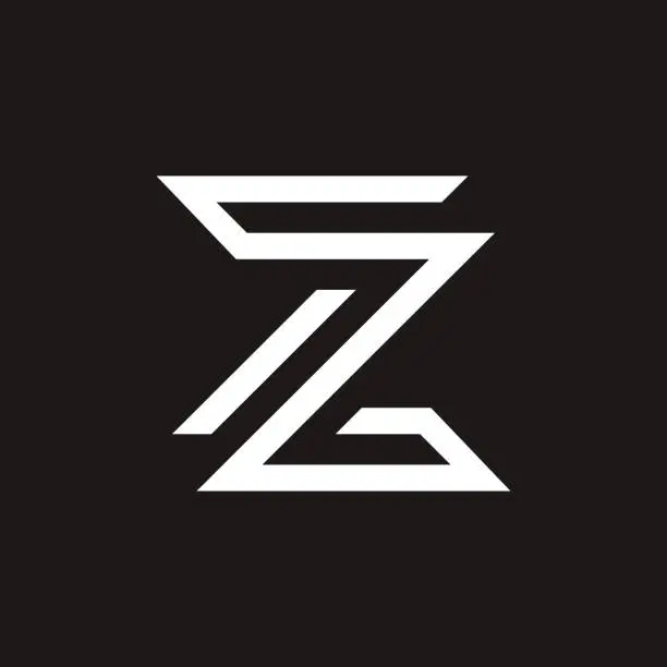Vector illustration of Z letter liner logo design