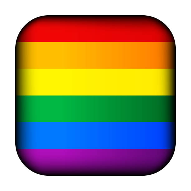 lgbt의 플래그와 유리 빛 공. 둥근 구, 템플릿 아이콘. 광택 사실적 공, 3d 추상 벡터 일러스트. 사랑이 승리합니다. 무지개 색상의 lgbt 기호 스티커. 게이 프라이드 컬렉션 - lesbian gay pride sphere gay pride flag stock illustrations