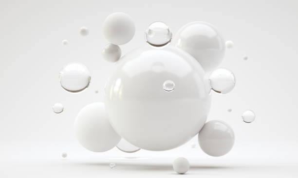 istock 3D Illustration. Shiny balls with different size on pink color background. Abstract background concept. 1324572774