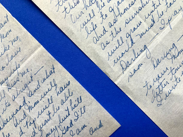 istock Old Love Letters WWII on Blue 1324574619